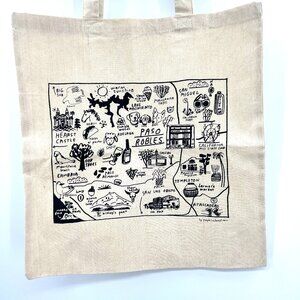 Paso Robles by Purple I've Loved Canvas Tote Bag 15.5"x16.5"